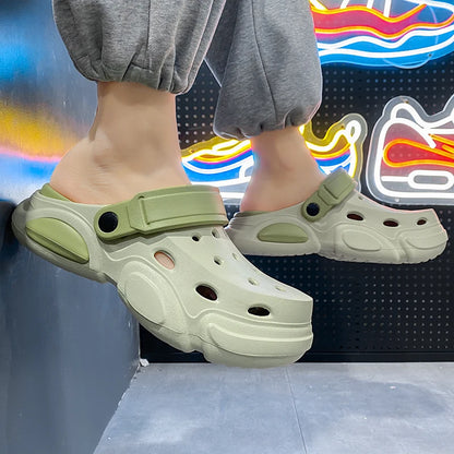 Pantoufles de Couple, vêtements d'extérieur d'été, sandales de plage antidérapantes à semelles épaisses, sandales pour hommes et femmes