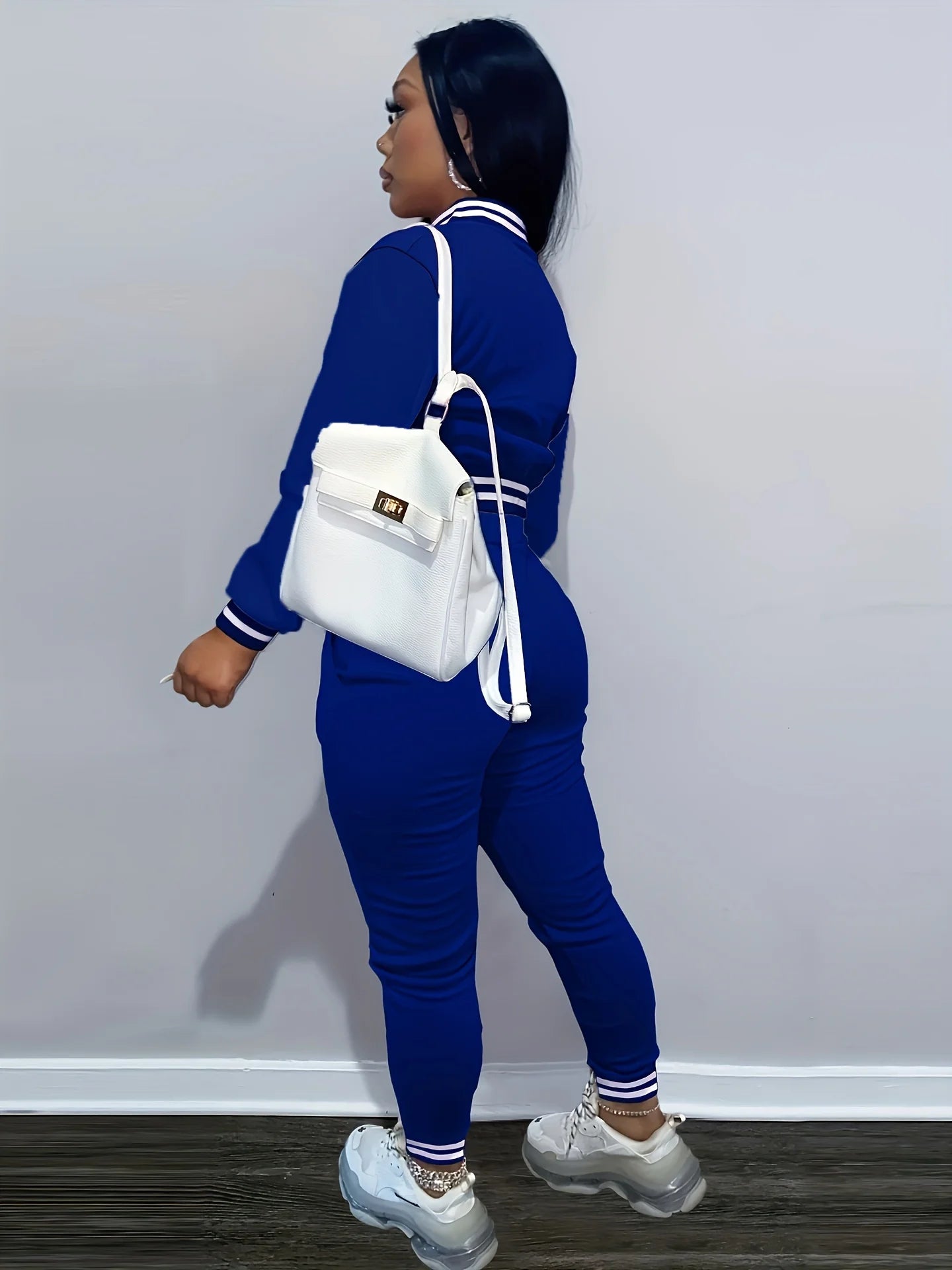 Veste de Baseball Pop de couleur Pure pour femmes, costume de sport à simple boutonnage, deux pi, printemps et automne, Europe et états-unis