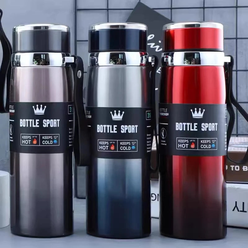 Bouteille d'eau thermique garder la bouteille d'eau froide et chaude Thermos pour café thé flacons sous vide bouteille Thermos en acier inoxydable cadeaux