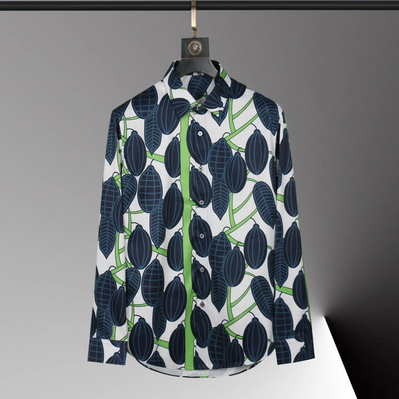 Chemise pour hommes chauds motif imprimé 3D chemise pour hommes à manches longues revers simple boutonnage mode design décontracté corps mince grande taille 6xl