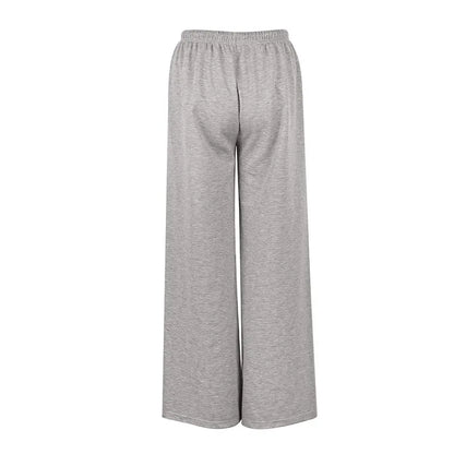 Nouveau pantalon femme Streetwear mode été mode à lacets décontracté mince polyvalent pantalon élégant dame tricoté vêtements de sport