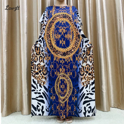 Mode nouveau Style fleur manches africain Dashiki imprimé fleuri taille ceinture coton Caftan dame été Maxi robes décontractées robes