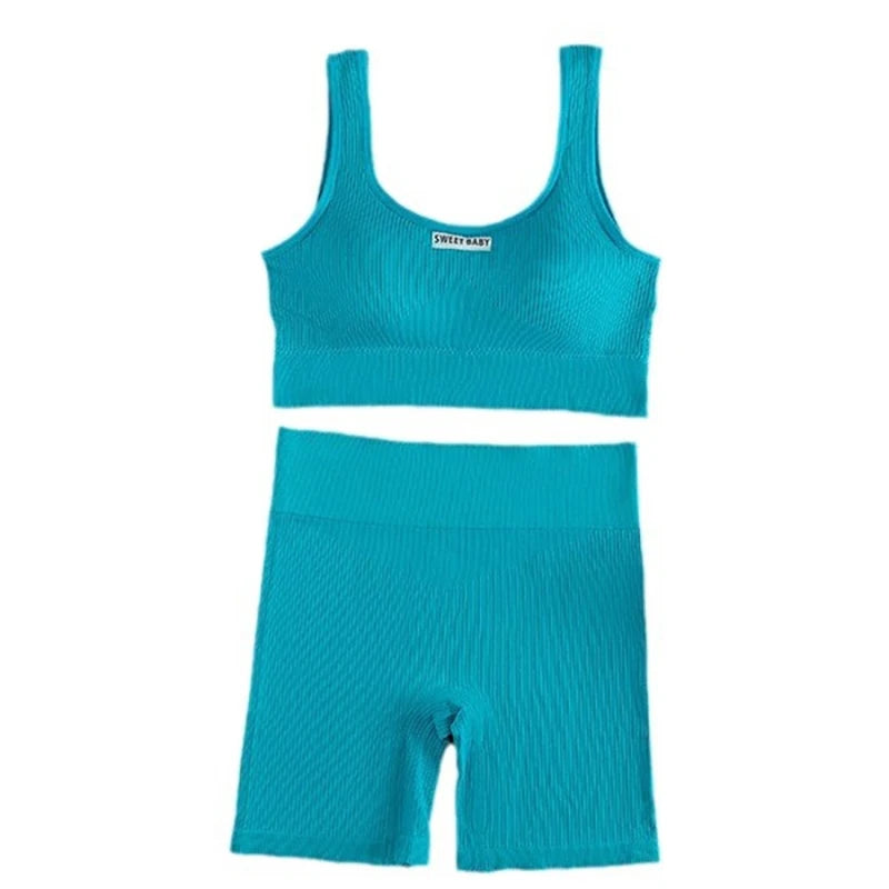 Ensemble de Yoga sans couture pour femmes, combinaisons d'entraînement, de Fitness, soutien-gorge, Leggings taille haute, Sexy, décolleté en V profond, vêtements de Sport, nouvelle collection 2024
