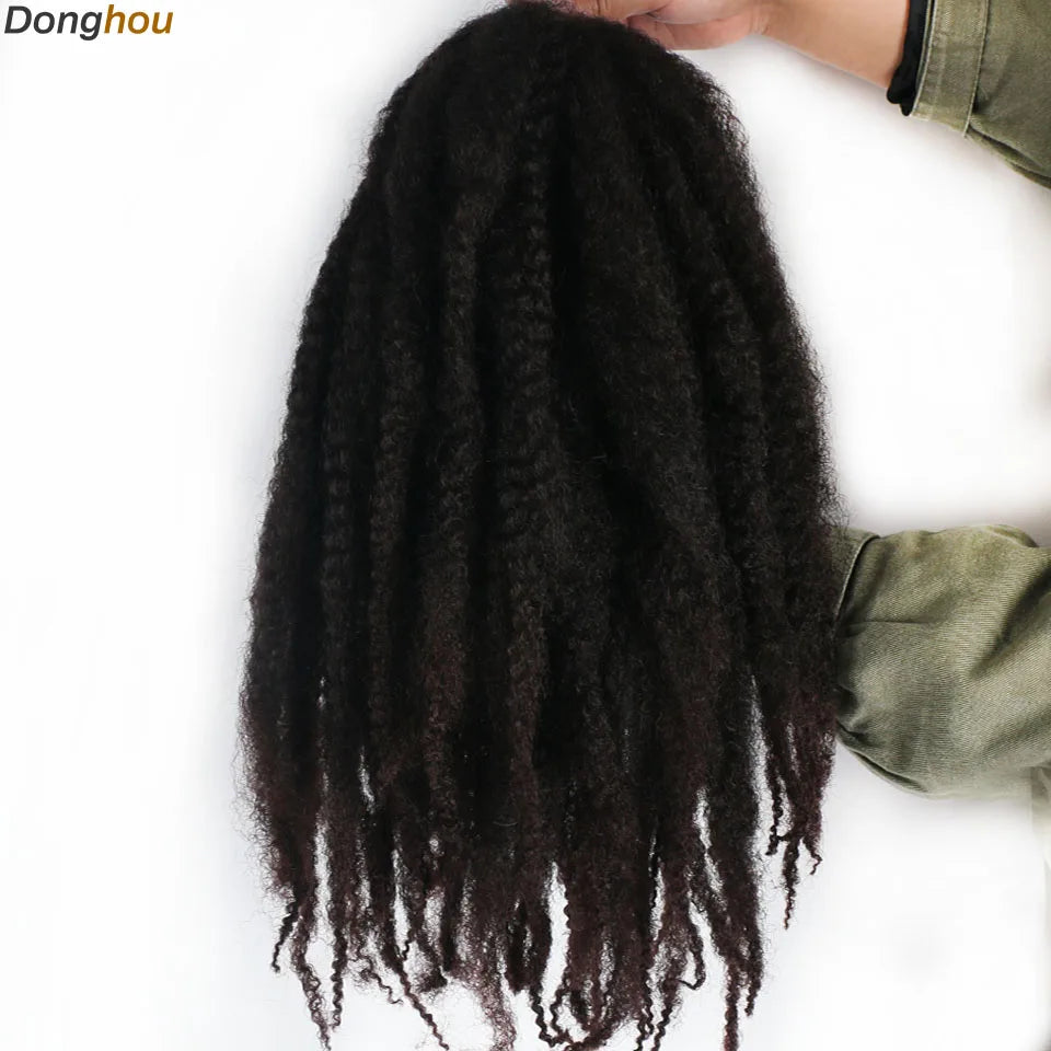 Marley Hair 18 pouces cheveux synthétiques tressés Marley Ombre noir brun blond gris 350 pour cheveux tressés Afro Kinky Marley Twist