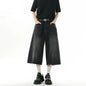 Short en Denim Baggy pour hommes, mode rétro décontractée, ample, jambes larges, longueur mollet, Streetwear Y2K, Style coréen