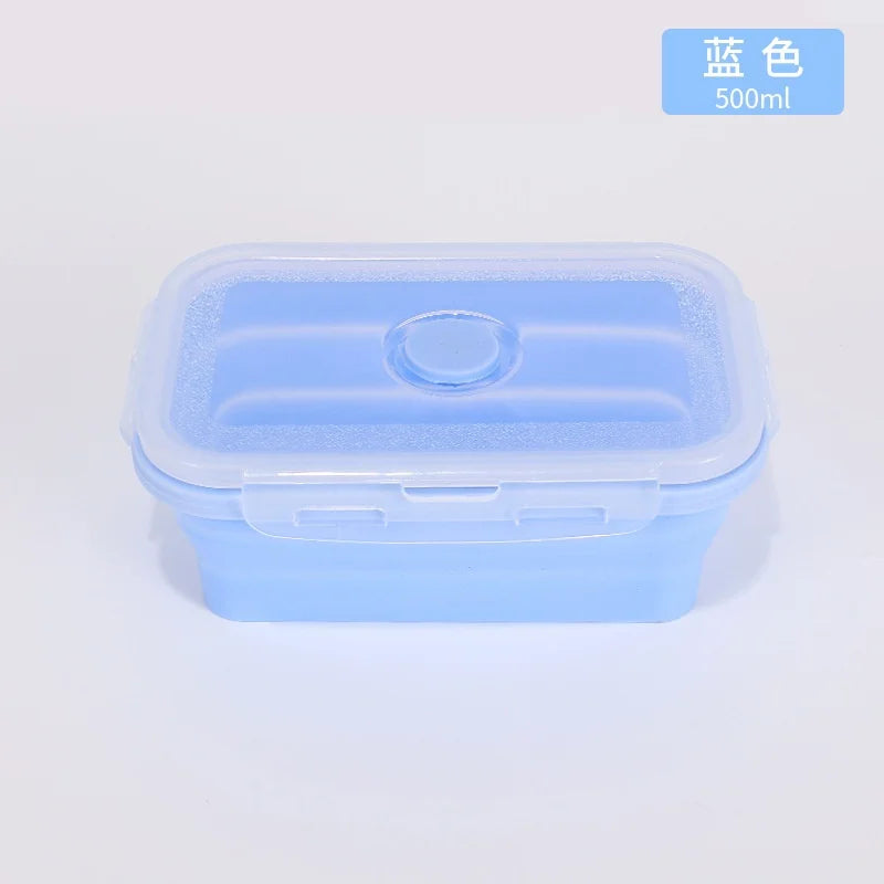 Conteneurs de stockage des aliments pliables 4PS avec couvercles et évent, ensemble de conteneurs de préparation des repas pliables en Silicone empilables de cuisine pour