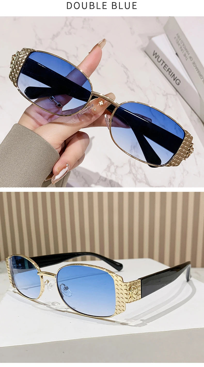 Nouvelle marque de mode Vintage lunettes de soleil femmes de luxe concepteur 2025 voyage en plein air nuances lunettes à la mode fête haut d'été lunettes de soleil