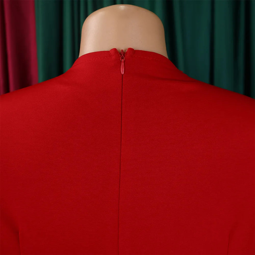 FairyShely 2025 Sexy Patchwork grande taille robe de Club femmes à manches longues grandes robes dame coupe ajustée fête robe courbe serrée