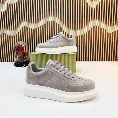 Baskets décontractées en cuir fabriquées à la main pour hommes, baskets à plateforme, mocassins plats originaux unisexes, chaussures pour hommes