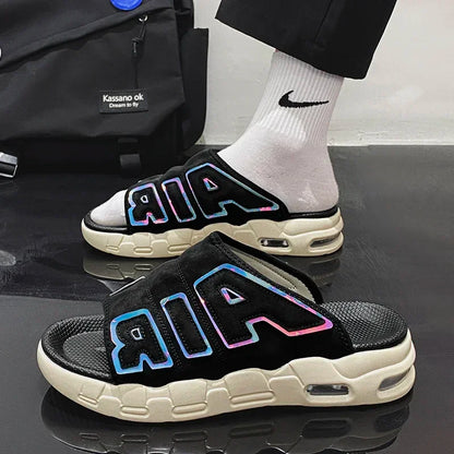 Pantoufles d'été confortables pour hommes, sandales d'extérieur pour hommes, chaussures de marques originales, sandales pour garçons, 2024