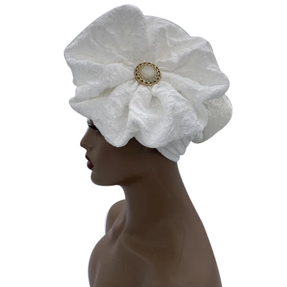 Chapeau Turban à grande fleur pour femmes, casquette Hijab musulmane, diamants, enveloppe de tête, Bandana, casquette de chimio, chapeau africain, 2023