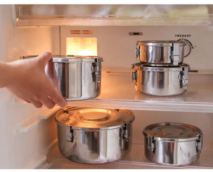 Boîte à déjeuner micro-ondes 350-3000ML, boîte à Bento Anti-fuite en acier inoxydable 304 de qualité alimentaire, boîte de pique-nique à forte étanchéité pour collations aux Fruits