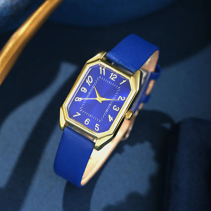 Montres carrées de luxe pour femmes, montre-bracelet à quartz pour dames, ensemble de bijoux classiques simples, marque de mode, 6 pièces, 5 pièces, 1 pièce