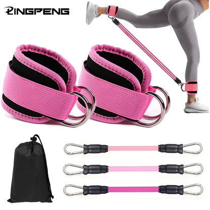 Sangles de cheville bandes de résistance ensemble Fitness entraînement équipement d'exercice cheville poids Yoga élastique Fitness bande pour salle de sport homme femme