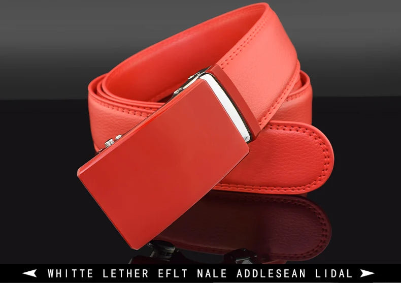 2024 hommes Designer ceintures de haute qualité blanc marque de luxe Ceinture automatique boucle peau de vache décontracté affaires taille sangle Ceinture Homme