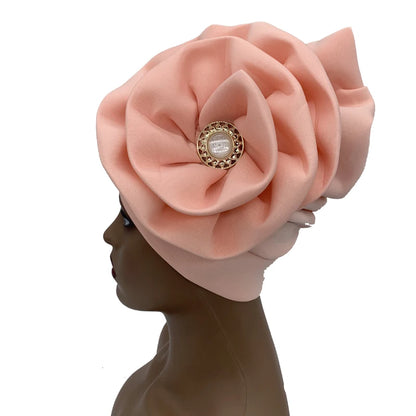 Chapeau Turban à grande fleur pour femmes, casquette Hijab musulmane, diamants, enveloppe de tête, Bandana, casquette de chimio, chapeau africain, 2023