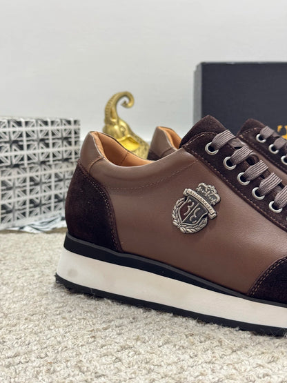 BILLIONAIRE BLSK CPRT chaussures peau de vache 2025 nouvelle broderie mode qualité confort mouvement hommes taille européenne 39-45 chaussures noires