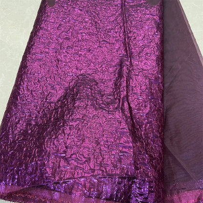 2025High qualité africain nigérian Tulle dentelle tissu Organza broderie Guipure brocart Jacquard robes de mariée robes de soirée 5Yard