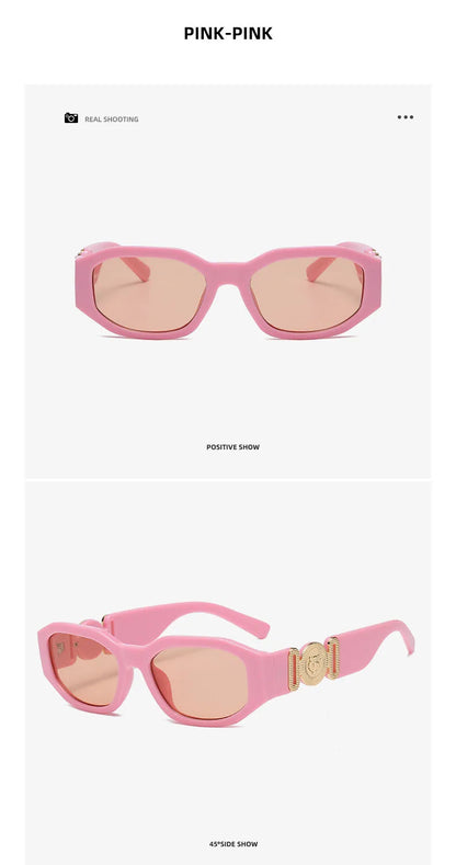 Femmes D'été Lunettes De Soleil Rectangle Lunettes De Soleil Mode Irrégulière Unique Designer Lunettes