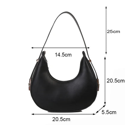 BS - Sac à bandoulière Hobo en cuir PU pour femmes, Design de luxe, petite pochette, sac à main sous les bras, fourre-tout de voyage