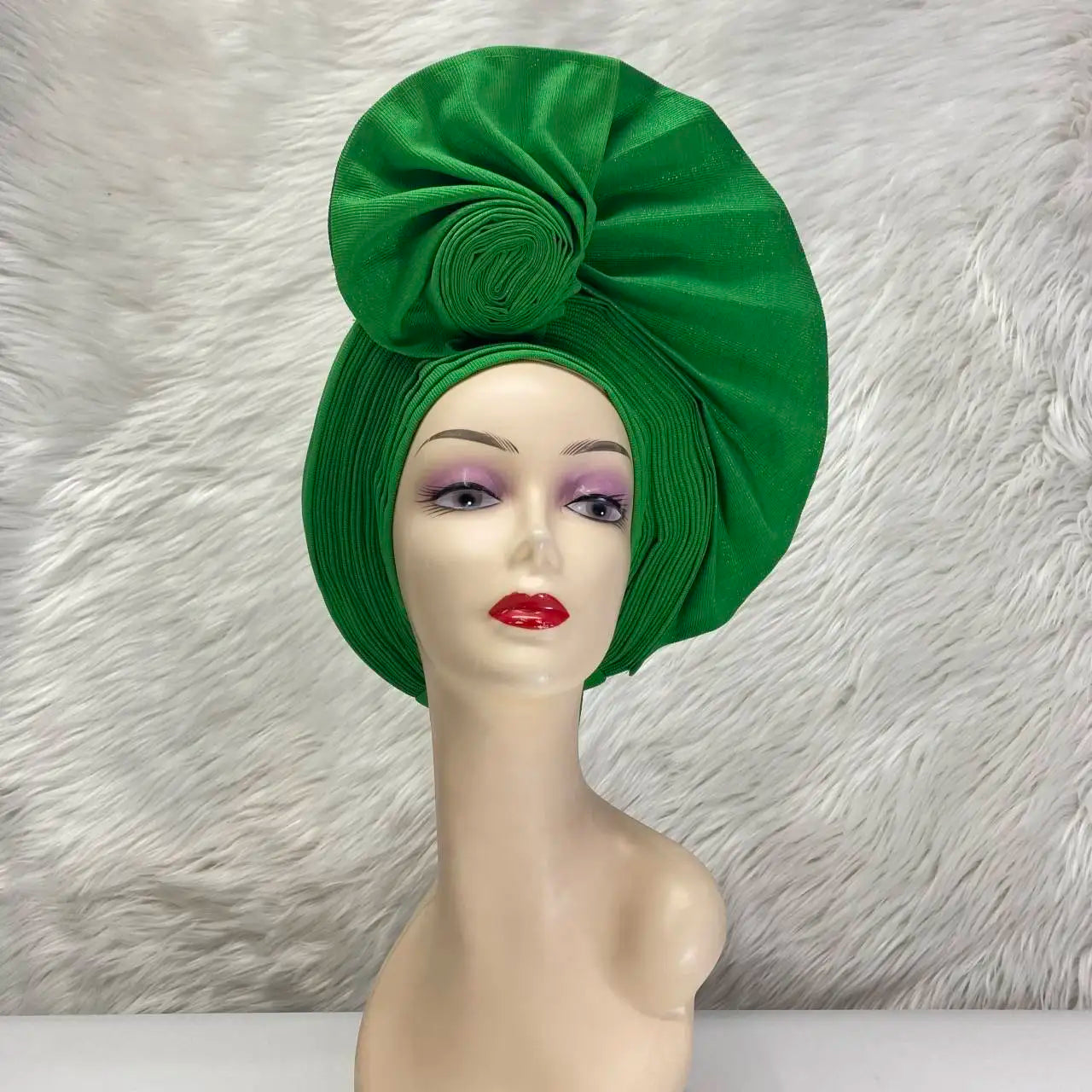 Turban de tête musulman pour femmes, Gele africain violet, casquettes déjà fabriquées, Auto Aso Oke, cravate de sauna Gele, chapeau rond pour dames, Z620-2 de fête
