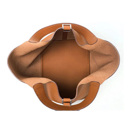 Divers sacs de luxe en cuir véritable, sac à main à la mode pour femmes, panier de légumes, sac seau Portable pour femmes avec serrure