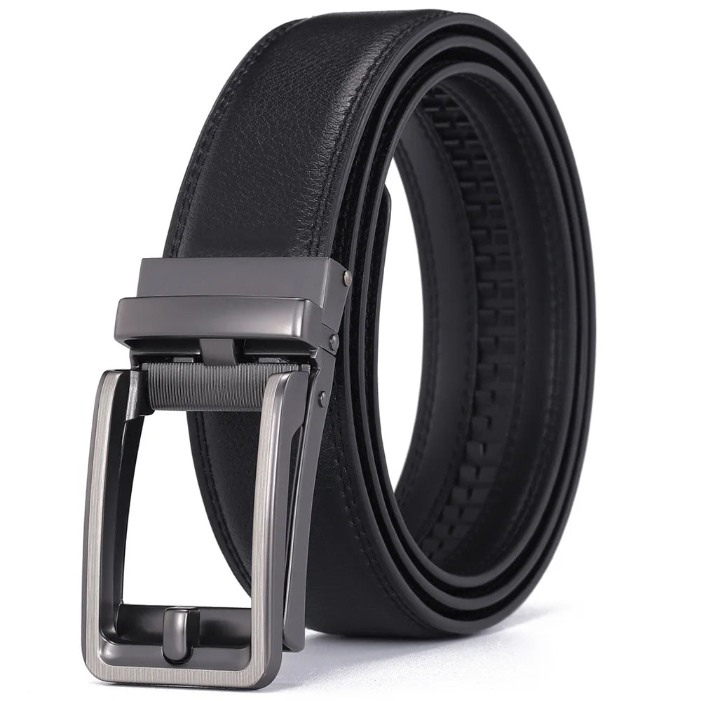 Blanc boucle automatique hommes ceinture en cuir hommes mode pantalons décontractés ceinture de Golf en cuir véritable homme pantalon décontracté ceintures mâle