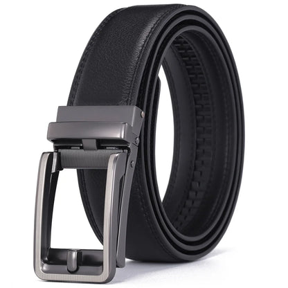 Blanc boucle automatique hommes ceinture en cuir hommes mode pantalons décontractés ceinture de Golf en cuir véritable homme pantalon décontracté ceintures mâle