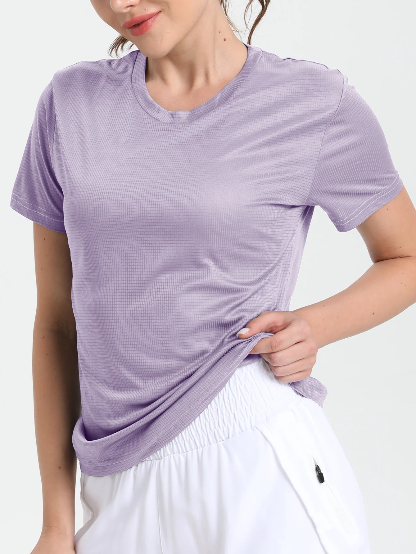 T-Shirt de Sport ultraléger à séchage rapide pour femmes, couleur unie, léger et respirant, chemise de Compression de gymnastique de course
