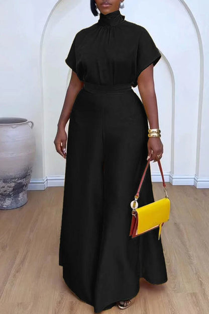 Haut à lacets en satin doux et pantalon à jambes larges pour femmes, ensemble assressenti, tenue, mode africaine, nouveau, 2 pièces, 2024