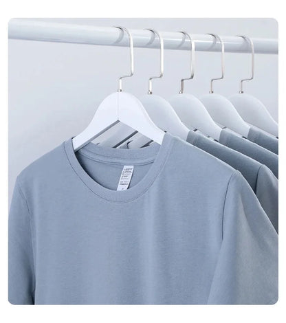 T-shirt manches courtes homme, uni et décontracté, 100% coton, 12 pièces, été