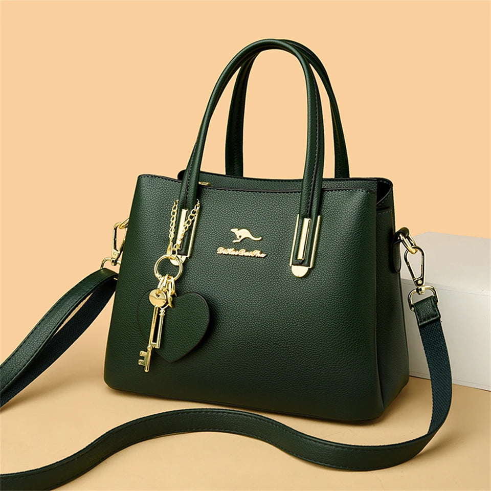 Sacs à bandoulière en cuir de grande capacité pour femmes, sacs à main de créateurs de marque, sacs à main de messager vintage, nouveau, 2024