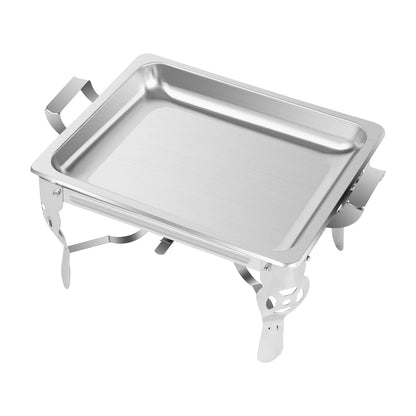 Réchaud/couvercle en acier inoxydable 6L, récipient chauffant pour Catering, Buffet de fête, poêle carré en libre-Service