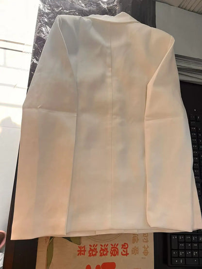 Femmes Blazer manteau nouveau 2025 automne à manches longues décontracté simple boutonnage élégant bureau taille dames costume veste dame vêtements d'extérieur