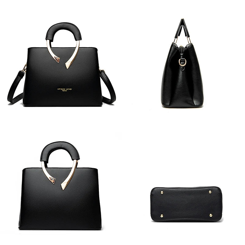 Sacs à main de luxe femmes sacs concepteur 3 couches en cuir souple épaule Sac à bandoulière dames grande capacité Shopping messager fourre-tout