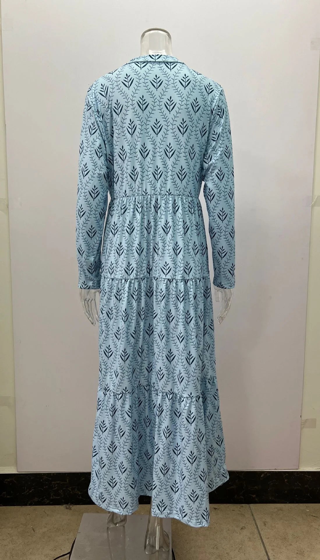 AliExpress-Robe longue à col montant, mode rétro, nouvelle collection automne et hiver 2024