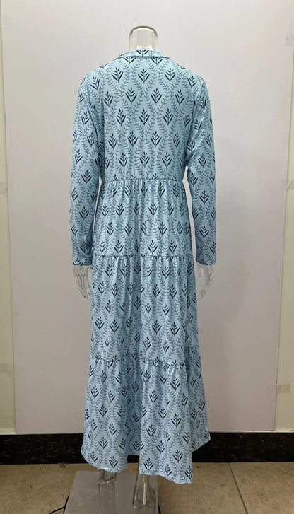 AliExpress-Robe longue à col montant, mode rétro, nouvelle collection automne et hiver 2024