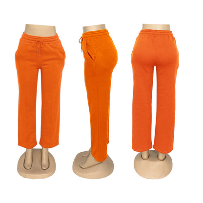 Pantalon femmes pantalons de survêtement pantalons longs cordon taille haute pantalon droit Y2k Streetwear épissure Capris décontracté survêtement 2025 Capris