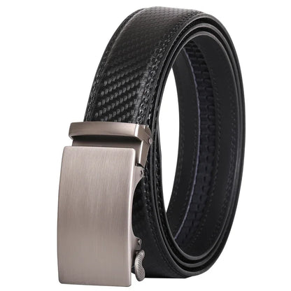 Plyesxale Ceinture en cuir marron hommes 2024 boucle automatique hommes Ceinture pour jean Style Vintage hommes ceintures de luxe Ceinture Homme B9
