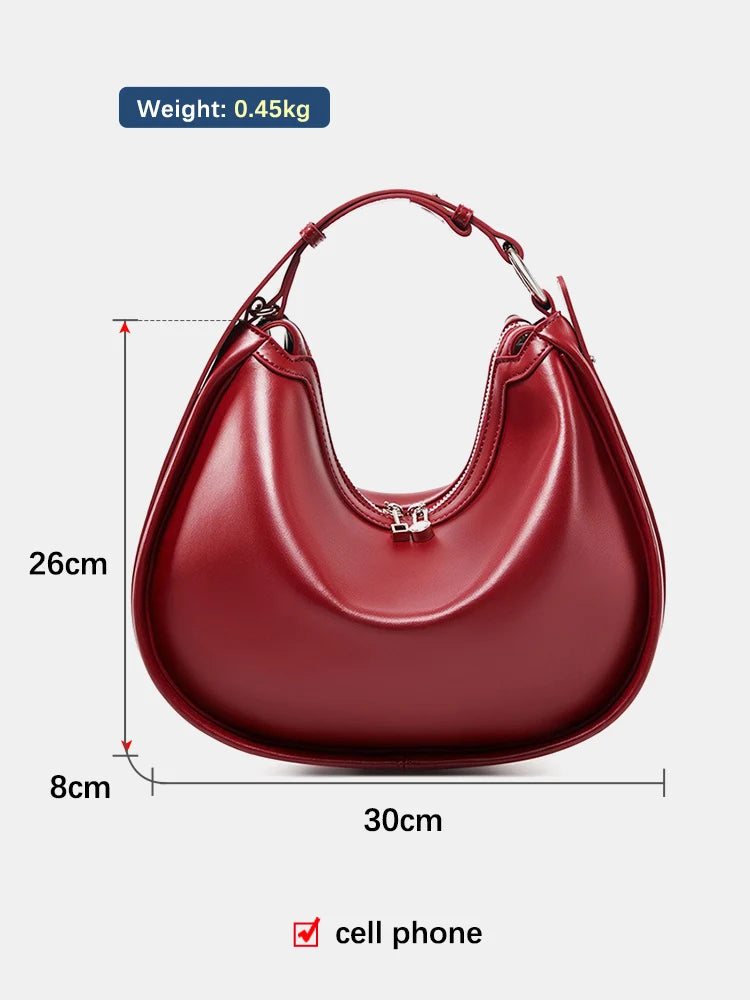 Zency Premium en cuir véritable femmes Sac à main de luxe Hobo Sac grande capacité mode épaule Bolsa pour femme amant fille cadeau Sac