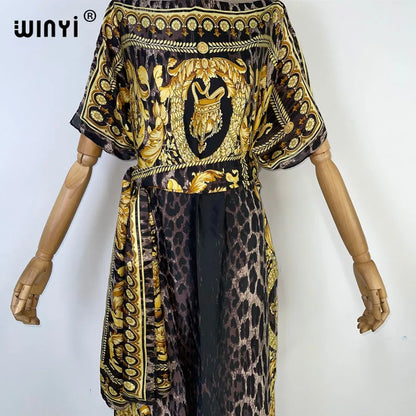 WINYI-Robe de Soirée Élégante et Surdimensionnée pour Femme, Caftan à Imprimé Africain, Nouvelle Mode 2022