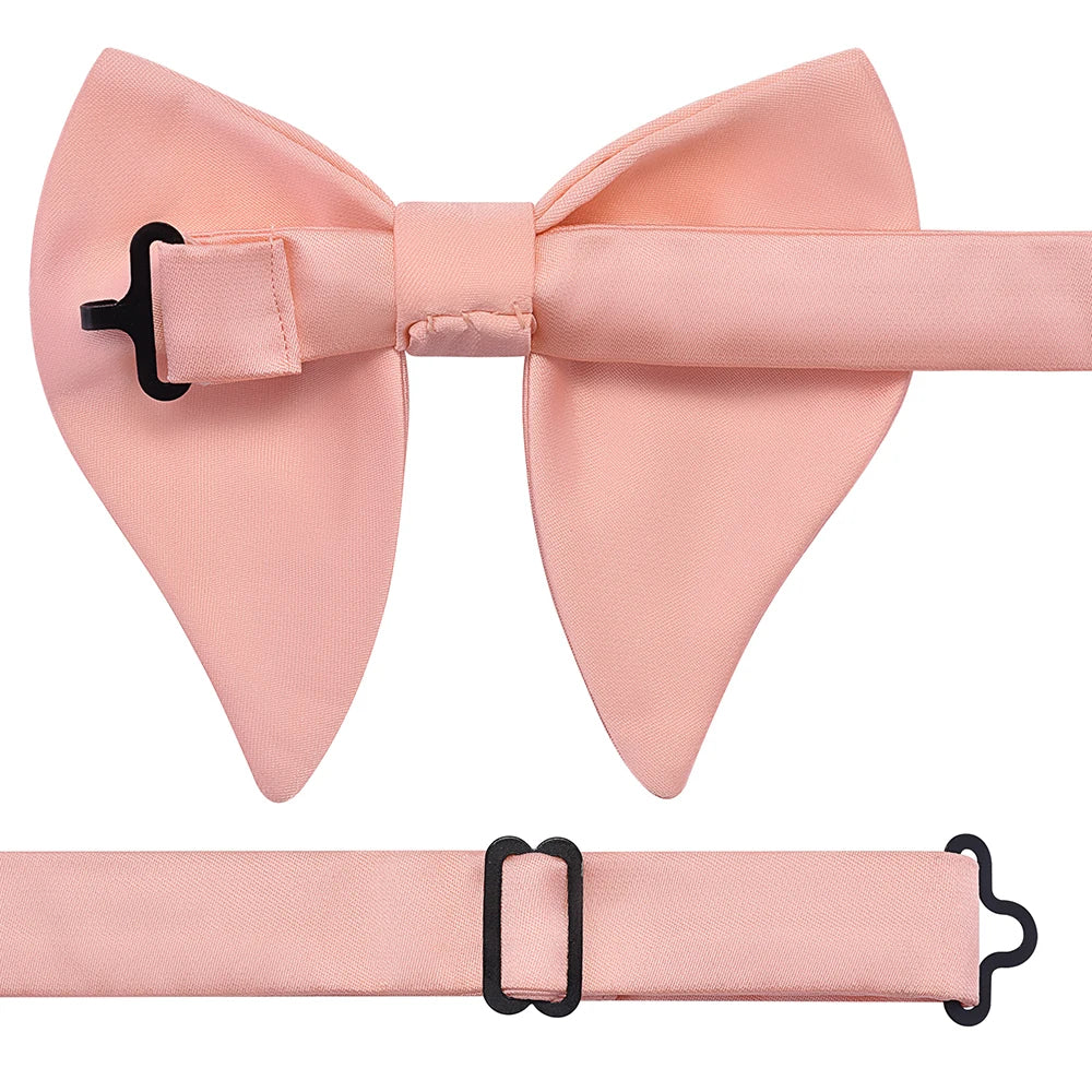 GUSLESON mode rose Champagne bleu solide noeud papillon pour hommes classique grand noeud papillon pour fête de mariage nœud papillon adulte hommes cravate