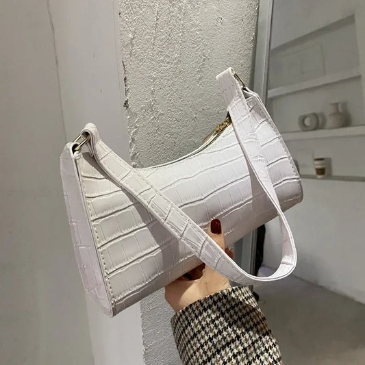 Sacs à main et bourse rétro motif Alligator pour femmes, petits sacs à bandoulière sous les aisselles, pochette fourre-tout en cuir PU de bonne qualité pour dames
