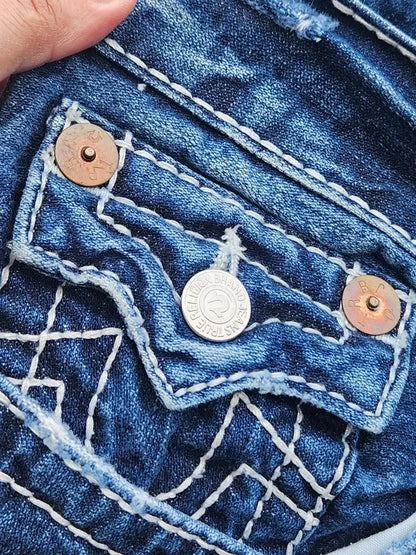 Jean Baggy Bleu Brodé avec Logo Bouddha Rétro Américain pour Femme, Pantalon Streetwear Harajuku, Jambes Larges, Fjk, Y2k, Gothique