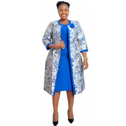 Ensemble 2 pièces de robes africaines pour femmes, imprimé floral, traditionnel dashiki musulman, mode abaya boubou, robe vide afrique