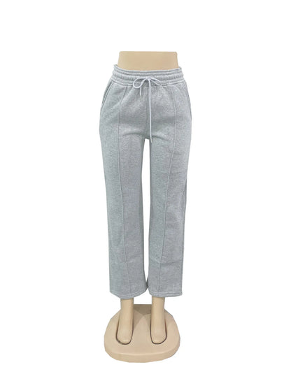 Pantalon femmes pantalons de survêtement pantalons longs cordon taille haute pantalon droit Y2k Streetwear épissure Capris décontracté survêtement 2025 Capris