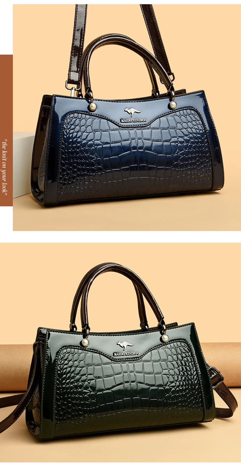 Sacs à main en cuir verni pour femmes, sacs à bandoulière pour dames, sacs à main de créateurs de luxe, petit sac fourre-tout décontracté, initié par la marque, nouveau