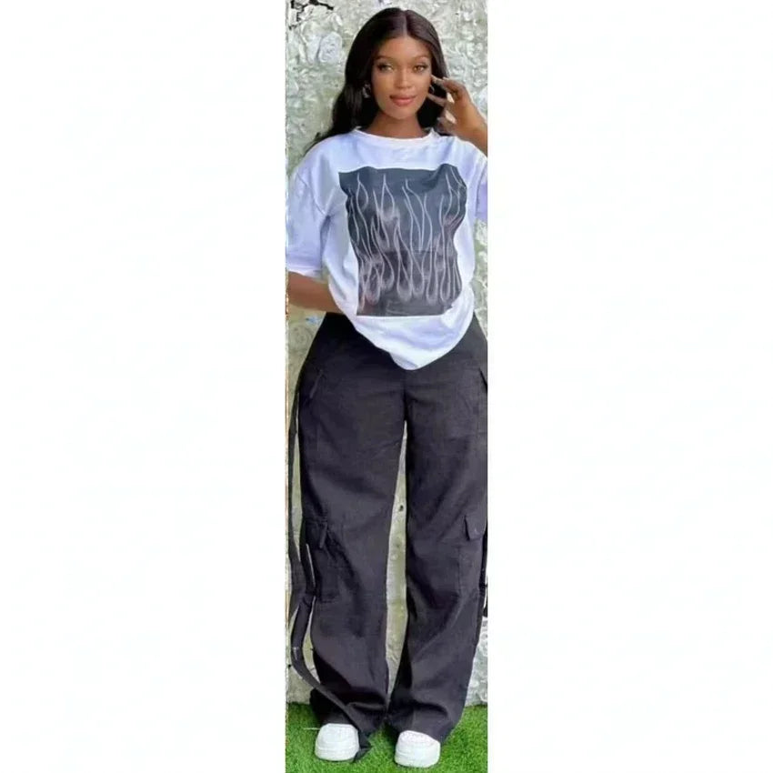 Ensemble Dashiki Africain pour Femme, Haut et Pantalon Assortis, Nouvelle Collection Printemps Été 2025, 2 Pièces