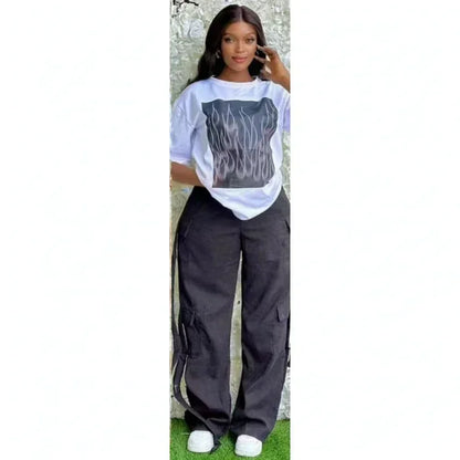 Ensemble Dashiki Africain pour Femme, Haut et Pantalon Assortis, Nouvelle Collection Printemps Été 2025, 2 Pièces