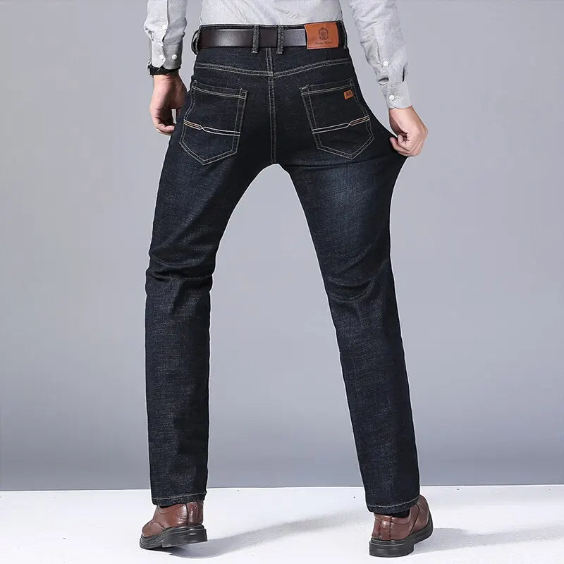 Jean classique pour homme, salopette en denim, doux, noir, taille 32-38, nouvelle collection